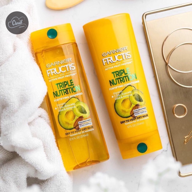 [Chính Hãng] Dầu Gội - Xả Garnier Fructis Dòng Triple Nutrition