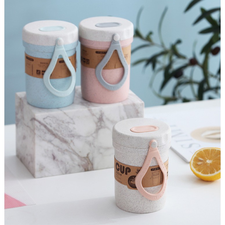 Cốc đựng súp - canh - cháo lúa mạch cầm tay có tay xách | BigBuy360 - bigbuy360.vn