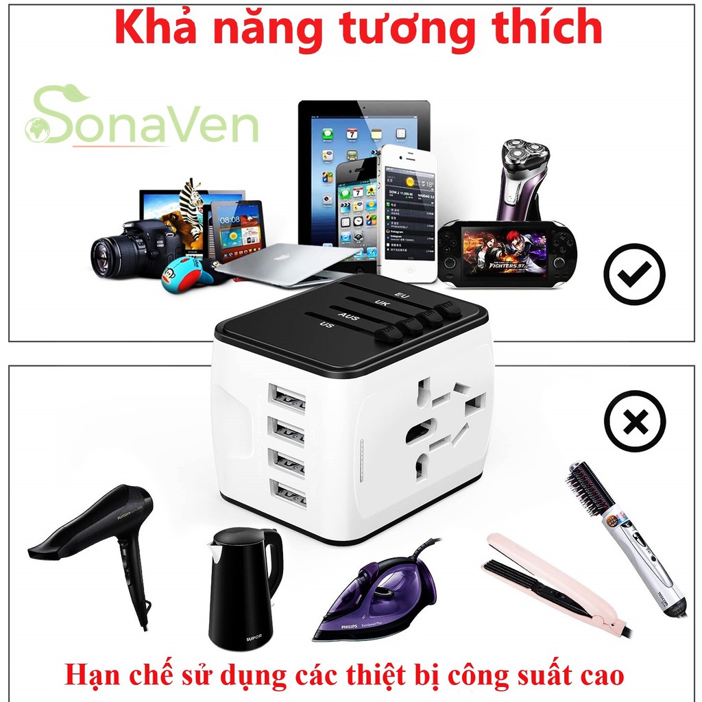 Ổ Cắm Điện Du Lịch Chính Hãng Quốc Tế - Adapter Travel