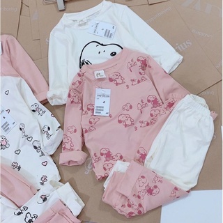 Set 2 bộ snoopy dài tay bé gái