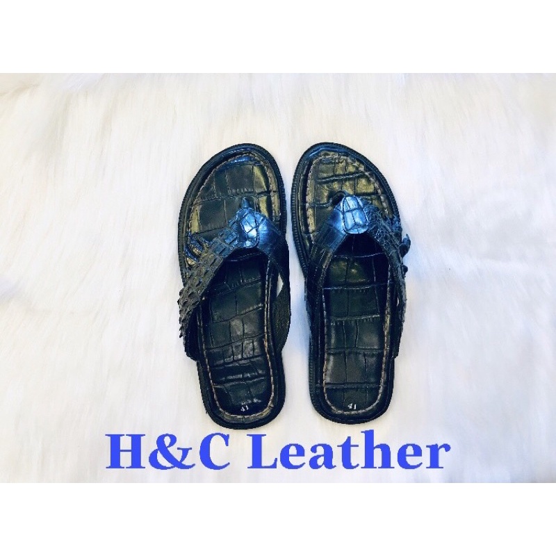 Dép kẹp da cá sấu thật 100%