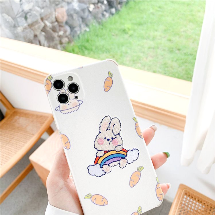 Ốp lưng iphone Sad Rabbit thêu viền chống va đập 5/5s/6/6plus/6s/6splus/7/7plus/8/8plus/x/xs/11/12/pro/max/plus/promax