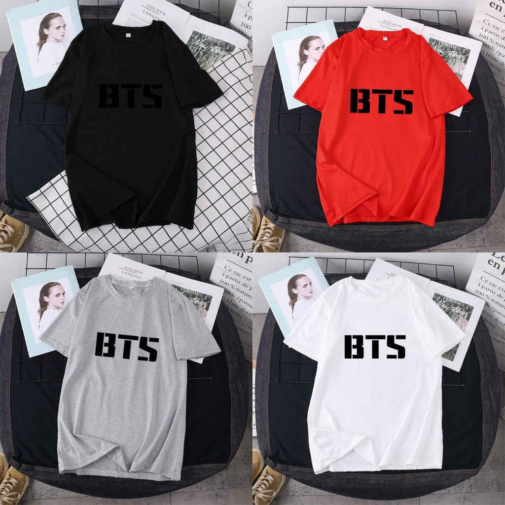 BTS BTS World Tour Big Logo Áo phông nam và nữ mùa hè áo phông ngắn tay giản dị quần áo phong cách đường phố hàng đầu