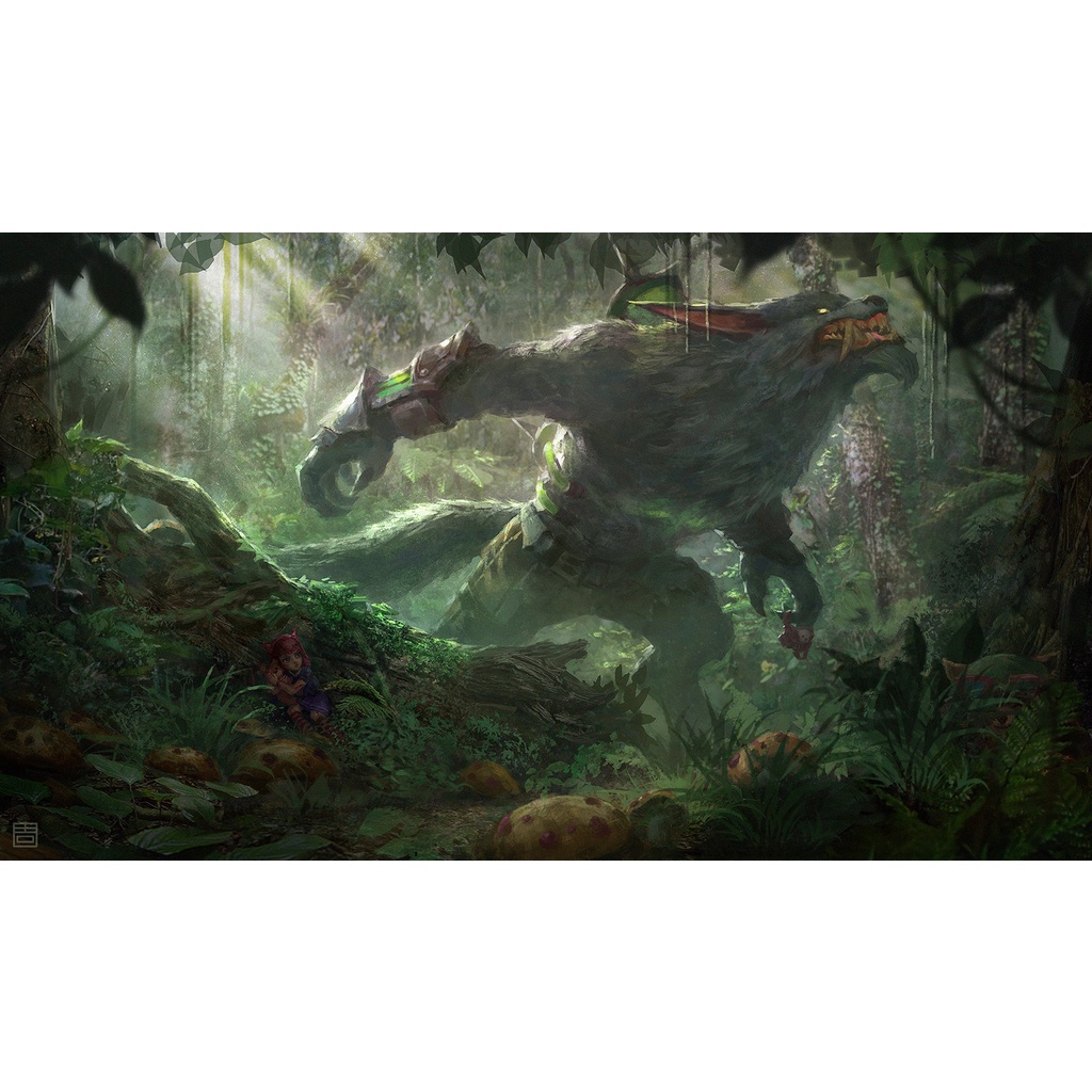 Poster A3, A4, A5 dán tường League of Legends, decal trang trí có keo WARWICK - Mẫu 2, nhận in theo yêu cầu