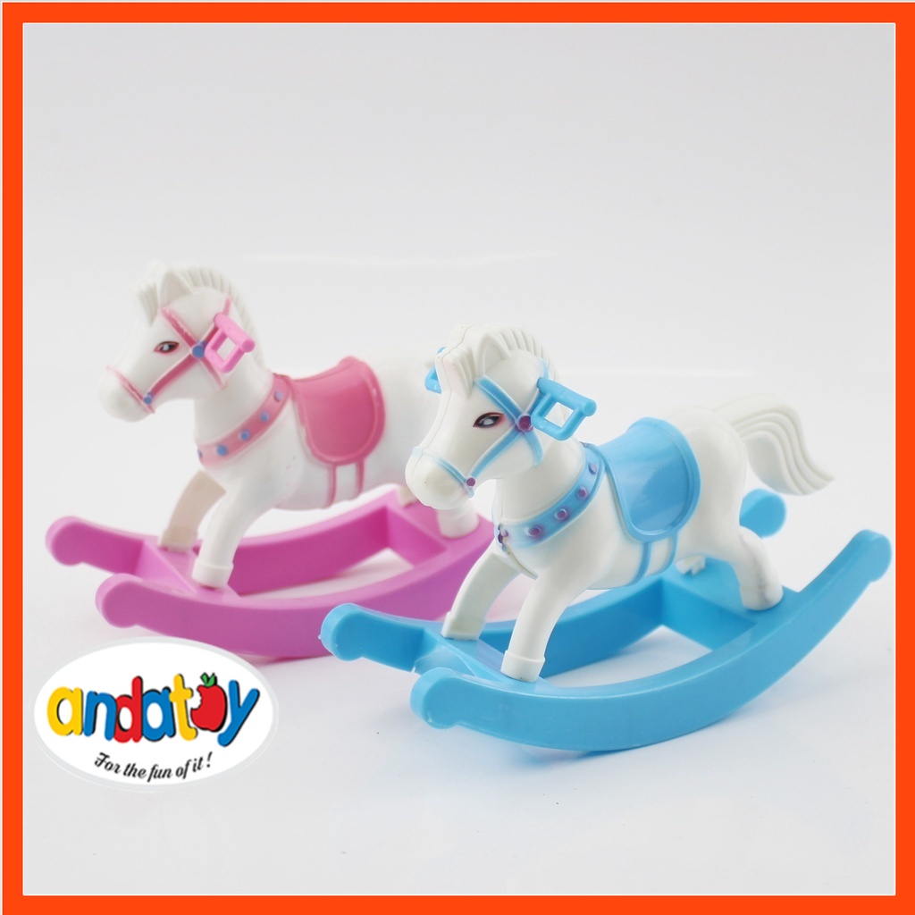 Phụ kiện búp bê ngựa bập bênh cho búp bê barbie ANDATOY AD915