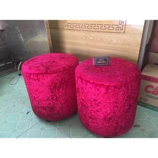 Đôn tròn chất liệu vải