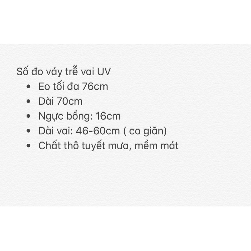 K] 🌿 VÁY TRỄ VAI NGỰC BỒNG UV 🌿 ĐẦM HỞ VAI DỄ THƯƠNG 🍑 | BigBuy360 - bigbuy360.vn