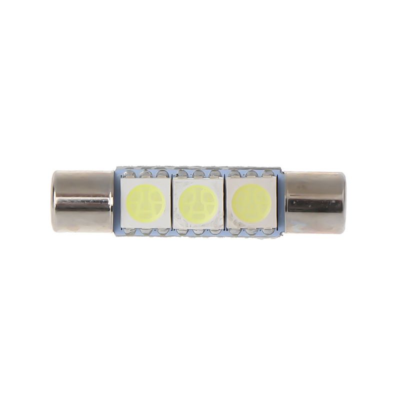 1 bóng đèn LED T6 5050 31mm 3-SMD ánh sáng trắng cho xe hơi