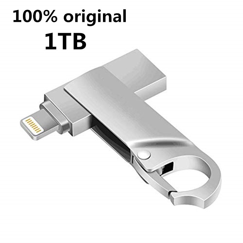 USB lưu dữ liệu thiết kế nhỏ gọn loại OTG 1TB 2 trong 1 cho IPhone IPad IOS MAC PC | BigBuy360 - bigbuy360.vn