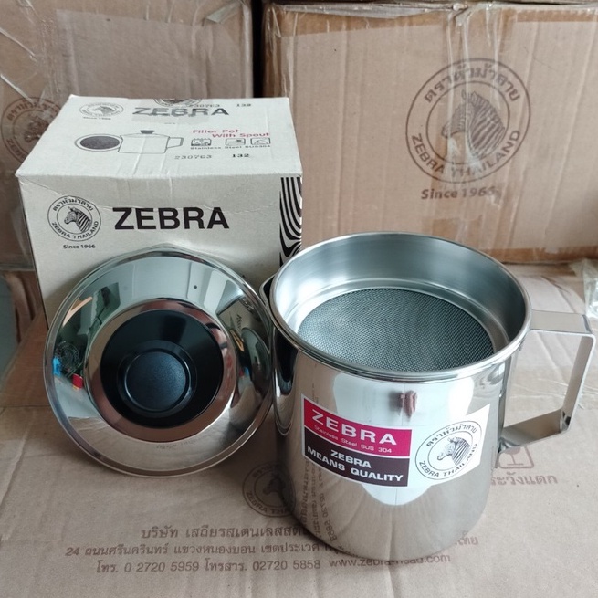 Ca nước Inox Có nắp- Vỉ Lược Zebra 151101 , hàng Thái Lan