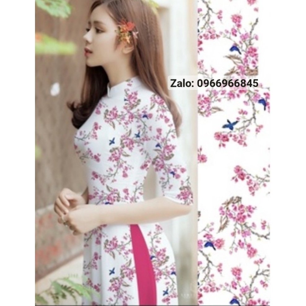 Mẫu hoa nhí trắng đẹp xuất sắc - Áo Dài Đan Linh