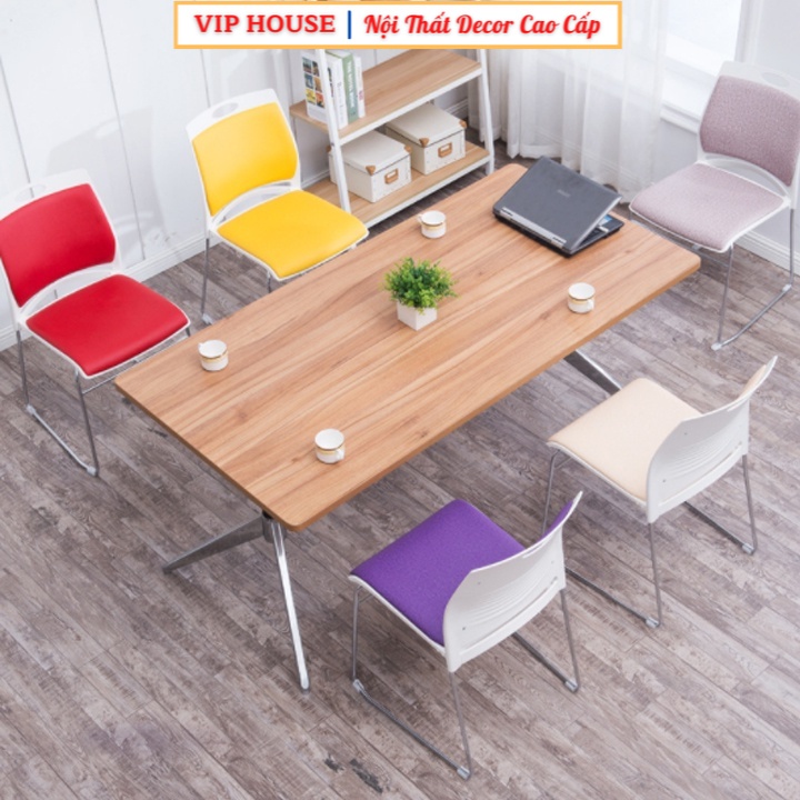 Ghế Xếp Chồng Tiện Lợi, Ghế Văn Phòng Lưng Nhựa Đúc Khung Thép Kèm Nệm Êm Ái Ngồi Làm Việc Học Tập Hội Trường GHP054