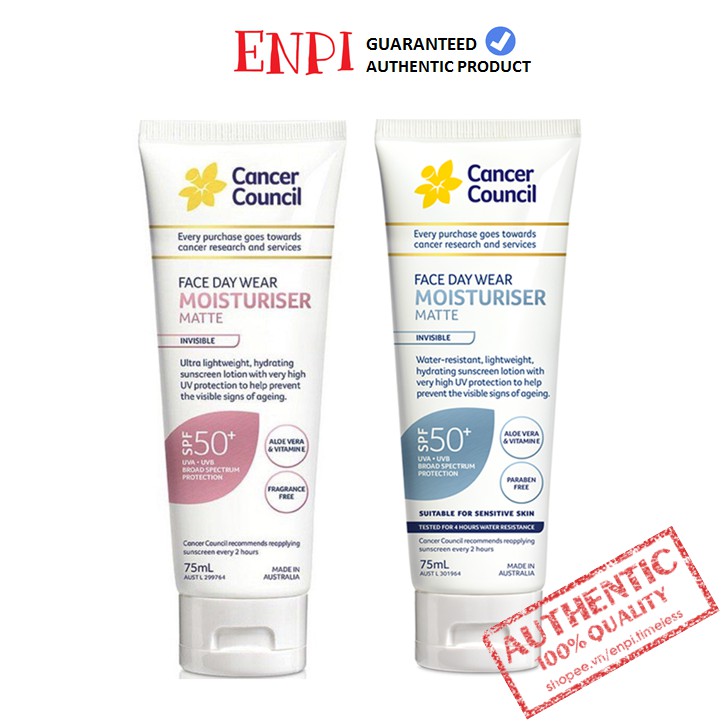 Kem chống nắng phổ rộng Cancer Council Face Day Wear Invisible SPF 50+/ PA ++++