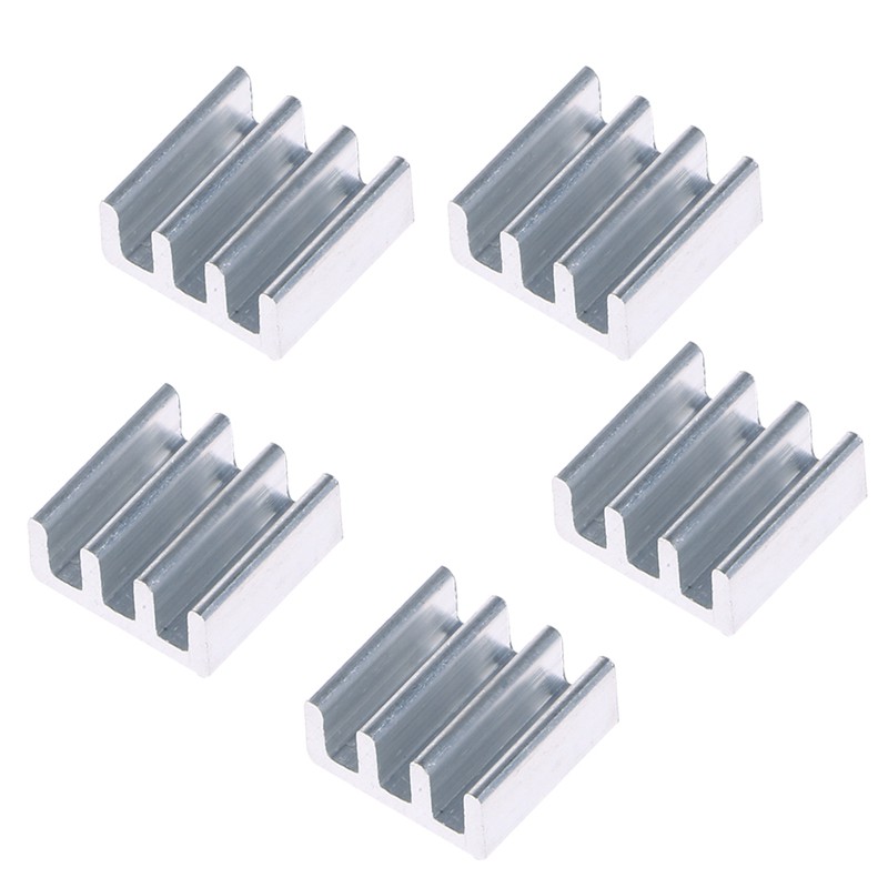 Bộ 5 tấm tản nhiệt bằng nhôm kích thước 11x11x5mm chất liệu