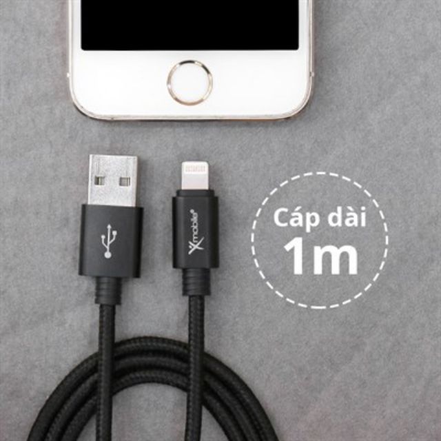 Cáp Lightning 1m Xmobile Spanker B