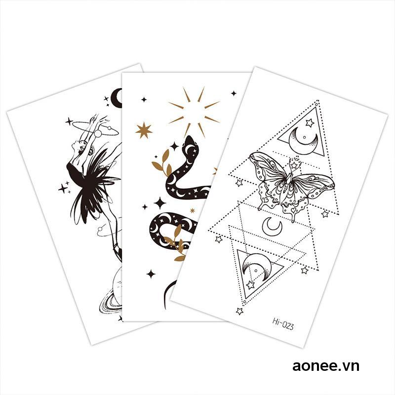 ✨✨Miếng Dán Hình Xăm Dạ Quang Màu Xanh Dương Độc Đáo Dùng Trang Trí
