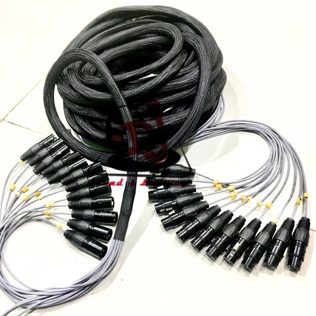 Dây cáp line 12 đường dài 18m dây tín hiệu âm thanh  dây nhạc cụ dây micro trống dây cáp line 12 đường