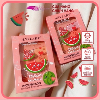 Phấn mắt kèm phấn má dưa hấu anylady delicious watermelon eyeshadow & blush