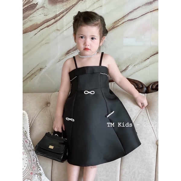 VÁY DÂY ĐÍNH NƠ ĐÁ CỰC SANG CHO BÉ DIỆN ĐI TIỆC (8-20KG)