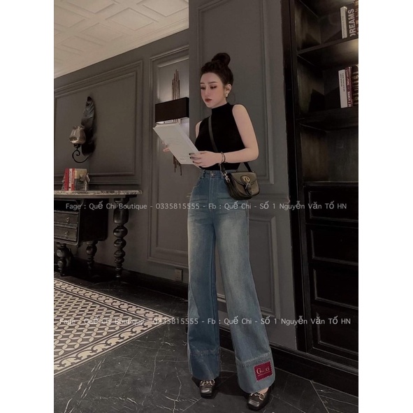 Quần jeans gucci ống loe
