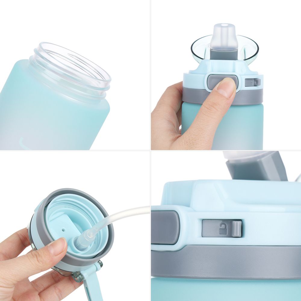 Bình đựng nước thể thao bằng nhựa có ống hút chống tràn 400/ 600ml