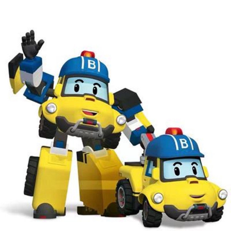 Đồ Chơi Xe Cảnh Sát Robocar Poli Hàn Quốc Kereta Mainan Lori Budak Transformers Kéo Sau Xe Hơi Cho Trẻ Em