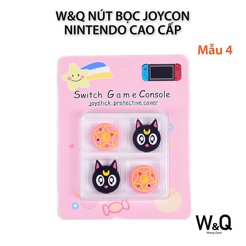 [Sẵn VN] W&amp;Q Set 4 Nút Bọc Analog Joycon Tay Cầm Cho Máy Chơi Game Nintendo Switch / Switch Lite/ OLED  Nhiều Mẫu