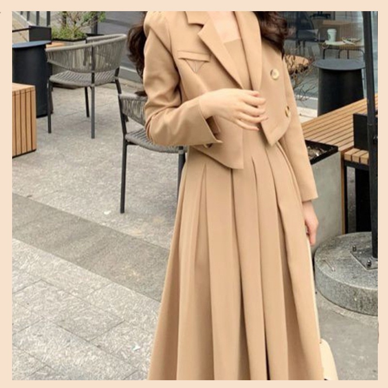 sét vest nữ phong cách Hàn Quốc Áo blazer  váy cúp ngực | BigBuy360 - bigbuy360.vn
