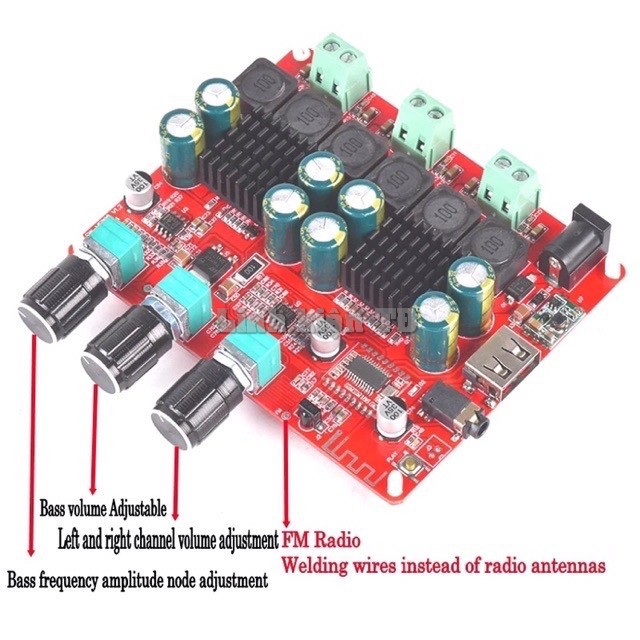 Mạch khuếch đại TPA 3116 50Wx2 + 100W Bluetooth SANWU