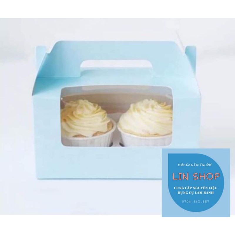 HỘP GIẤY CUPCAKE 2 BÁNH