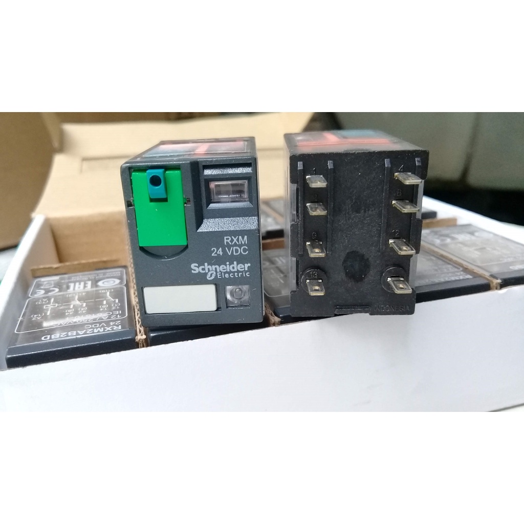 | CHÍNH HÃNG| Rơ le RXM2AB2BD Schneider - 2 Poles  - có LED 24VDC