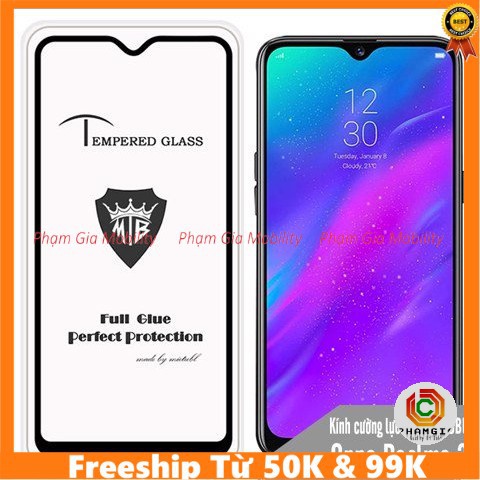 (Có video) Kính Cường Lực Full Màn Realme Q, full keo, siêu chuẩn