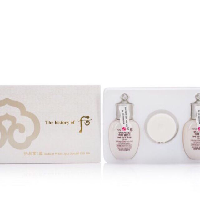 Set Whoo trắng 3 sản phẩm cao cấp - Bộ set  Radiant White  có chức năng làm trắng( hàng tách sét không hộp nhẹ phí ship)