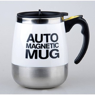 Ly cốc Inox Self stirring mug tự khuấy thông minh dùng pin 6x8,5x13,5cm 350ml - Trắng