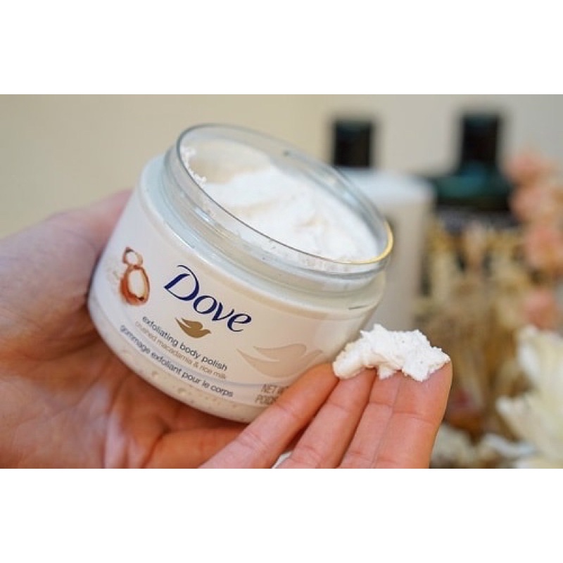 Tẩy tế bào chết body Dove Mỹ 298ml, Đức 225ml tẩy da chết Dove Exfoliating Body Polish