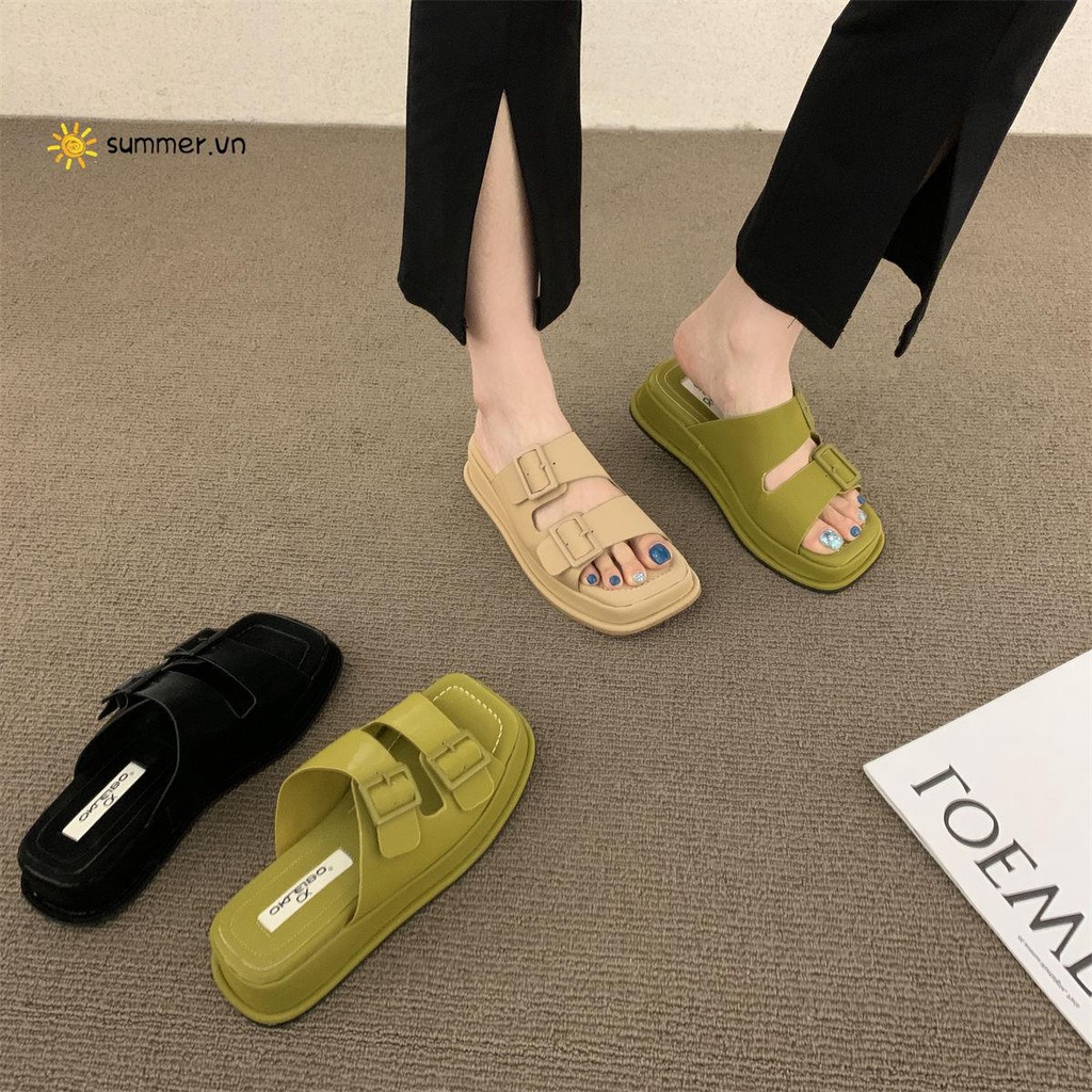 Dép Sandal Đế Xuồng Dày Dặn Phong Cách Thời Trang Mùa Hè Dành Cho Nữ 2022