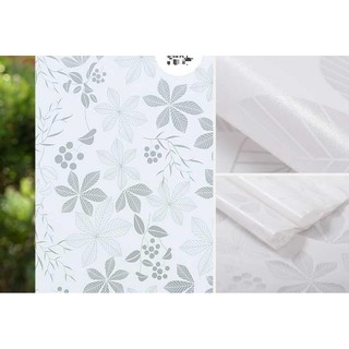 3m x 60cm decal dán kính mờ cửa sổ có sẵn keo - lá nhọn lpp020