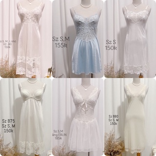 váy ngủ , đầm ngủ voan lụa phối ren 2hand hàng si nhật