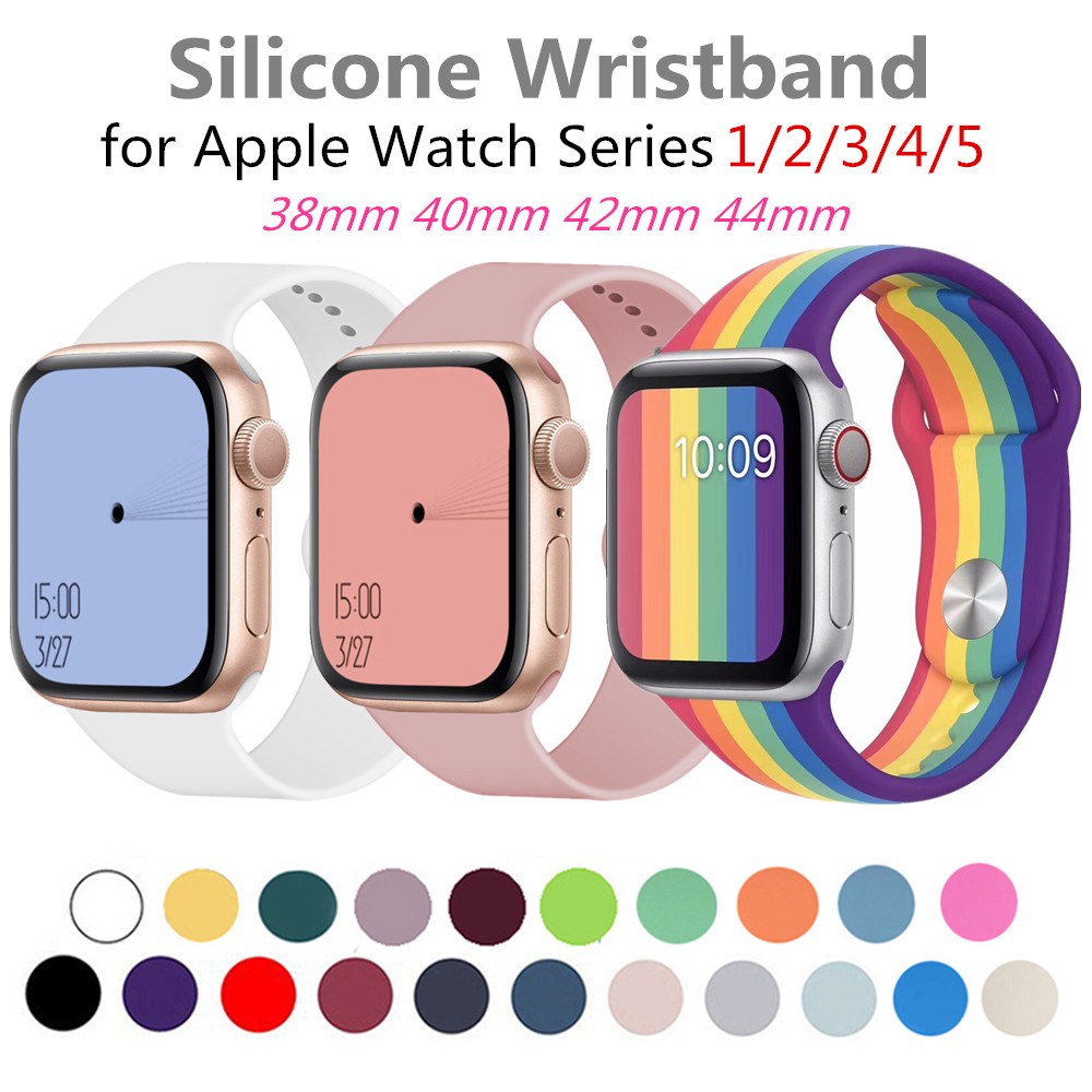 Dây Silicone Thay Thế Cho Đồng Hồ Thông Minh Apple Watch Series 5 / 4 / 3 / 2 / 1