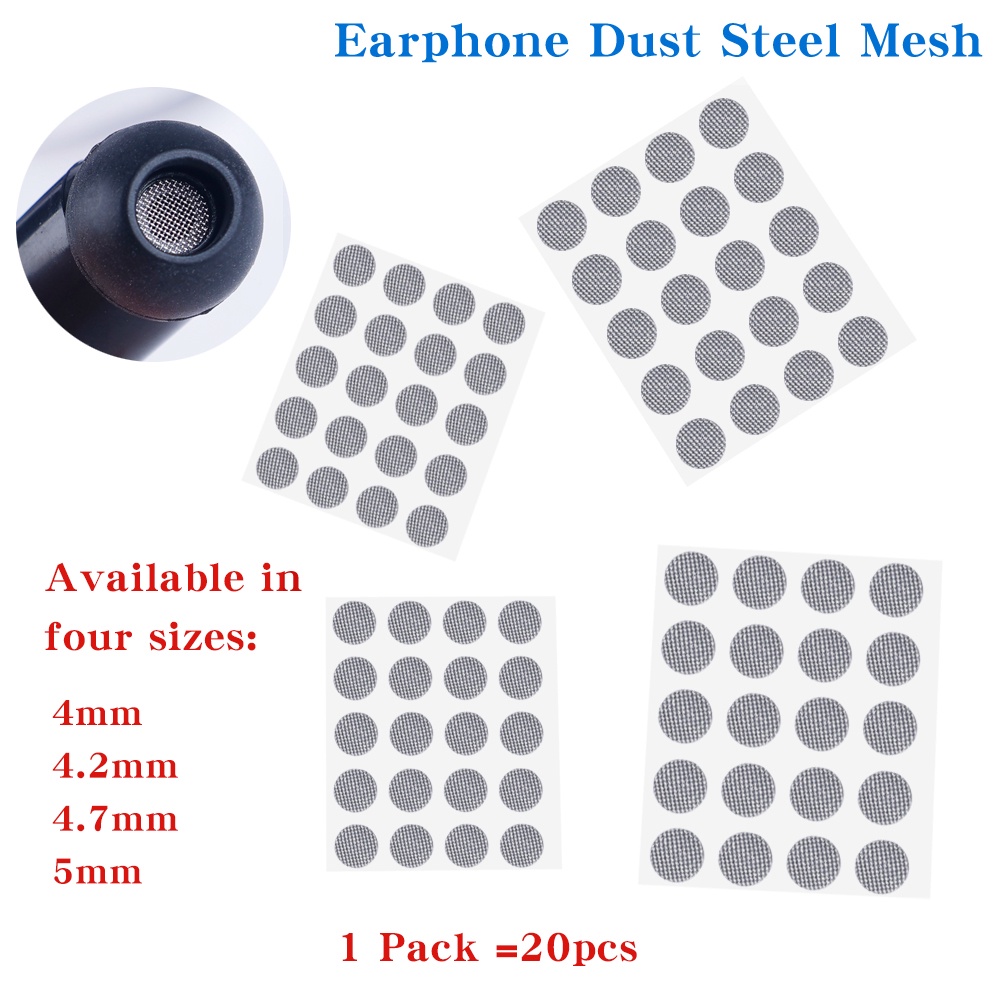 Set 20 Lưới Thép Bọc Tai Nghe Chống Bụi 4mm 4.2mm 4.7mm 5mm