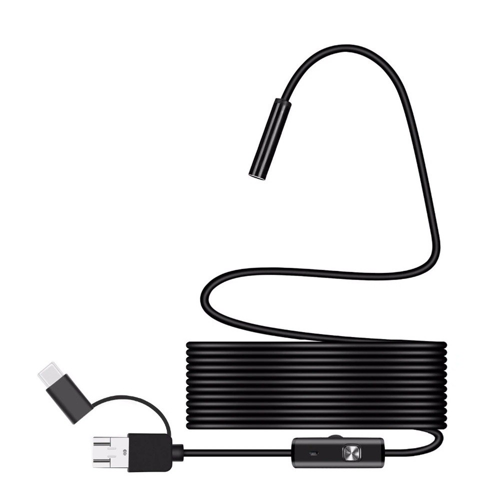 Camera Nội Soi Hỗ Trợ TYPE-C, MICRO USB OTG Android, PC, Laptop Dài 10M - Camera Nội Soi Chống Nước