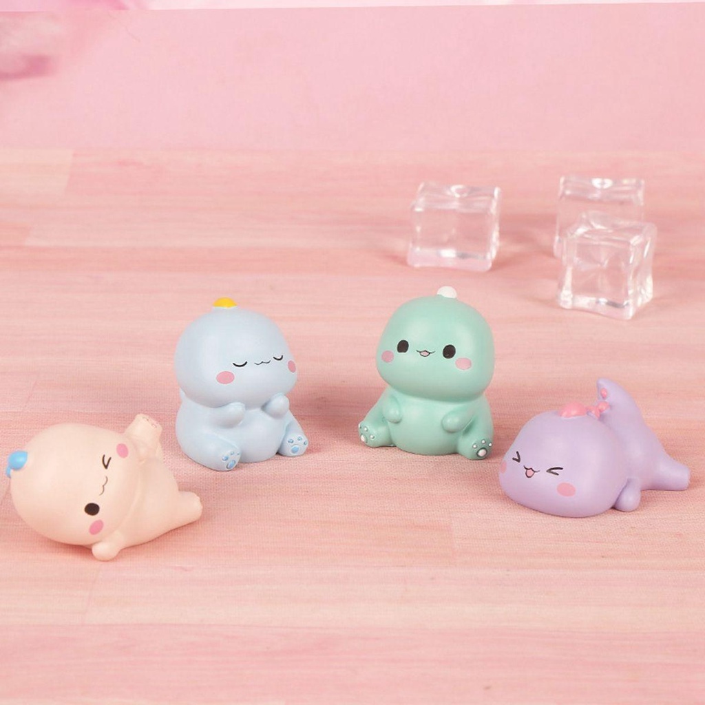 Đồ trang trí Khủng Long Hoạt Hình Mini Bằng Nhựa Resin Trang Trí Nhà Cửa