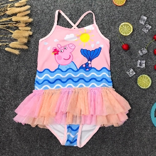 Đồ bơi bikini liền váy heo peppa siêu dễ thương cho bé gái