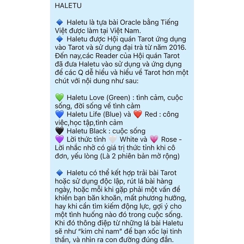 Combo bài nhắc nhở Haletu tặng Bói Kiều