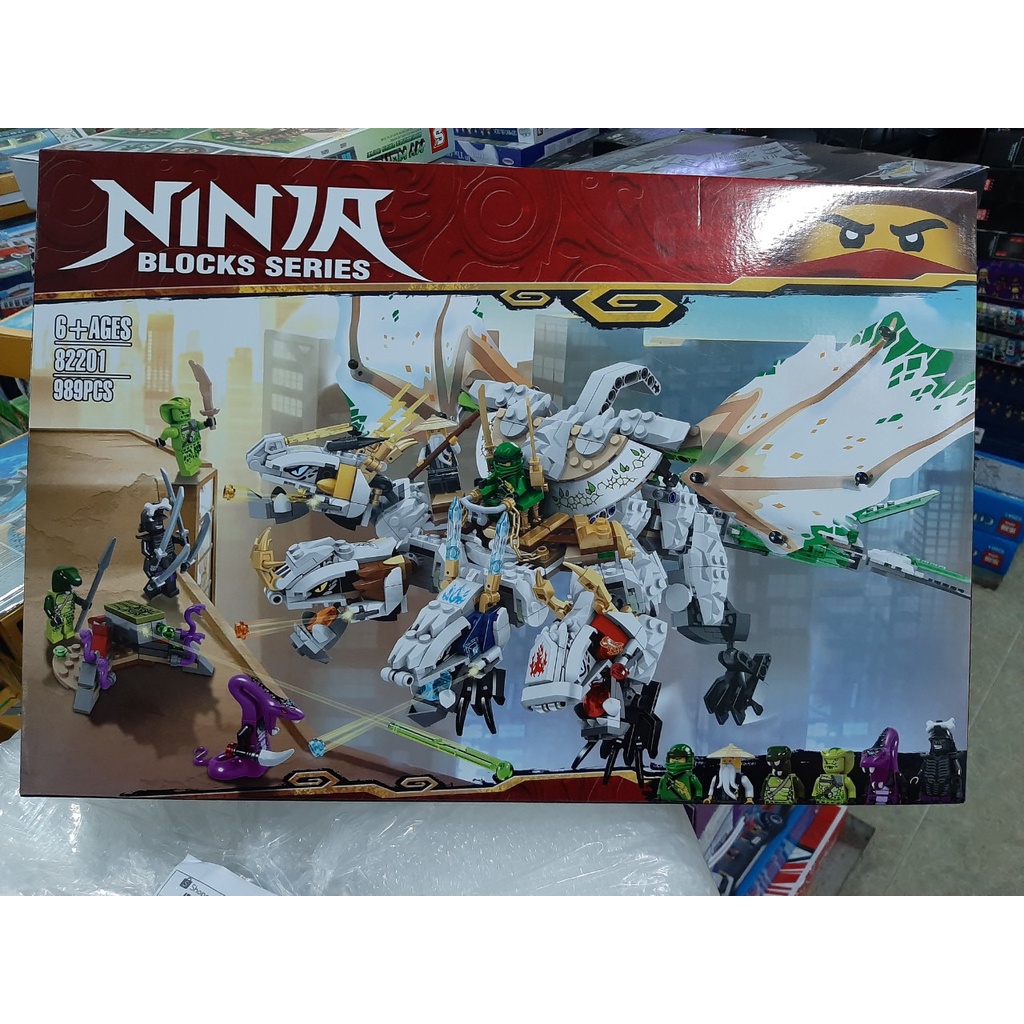 Đồ chơi Lắp ghép Mô hình Ninja  Ultra Dragon 82201 4031 RỒNG THẦN NINJA 4 ĐẦU Quà Cho Bé Trai