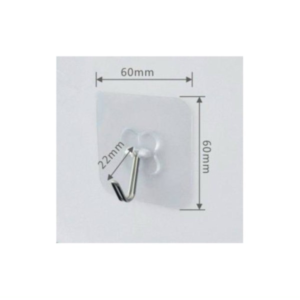 Móc dán tường nhựa đa năng siêu dính trong suốt chịu lực