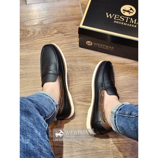 Giày lười nam Da bò thật Boatshoes Westman