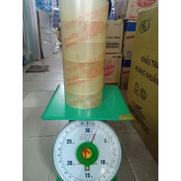 Băng Keo Trong Siêu Dính 200y(2kg/cây 6 cuộn) lõi mỏng-Băng Dính Đóng Hàng, Dán Thùng