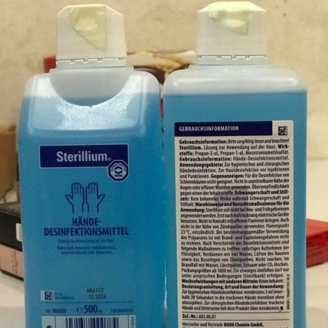 Dung dịch sát khuẩn Sterillium Đức