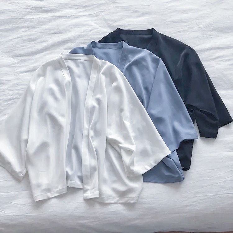 Áo khoác kimono MMIOT vải chiffon màu trơn phong cách boho Hàn Quốc thời trang mùa hè cho nữ